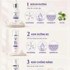 Bộ dưỡng da NERÉ Sữa rửa mặt, Serum, Kem dưỡng, Kem chống nắng Hỗ Trợ Bảo vệ, Dưỡng sáng và cấp ẩm da