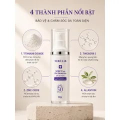 Bộ đôi NERÉ Sữa rửa mặt, Kem chống nắng SPF50+ PA+++, Làm sạch dịu nhẹ, Chống nắng phổ rộng, Bảo vệ da trước tia UV