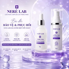 Bộ đôi NERÉ Serum, Kem chống nắng SPF50+ PA+++, Chống nắng phổ rộng, Bảo vệ da, Phục hồi da nhạy cảm
