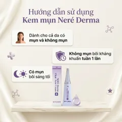 Bộ dưỡng da NERÉ Serum, Kem mụn, Kem chống nắng SPF50+ PA+++, Chăm sóc da mụn, Hỗ trợ giảm mụn, Bảo vệ da