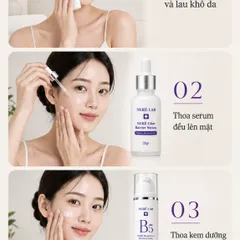 Bộ đôi NERÉ Serum, Kem dưỡng Derma Cera, Cấp ẩm, Phục hồi da, Làm dịu da nhạy cảm