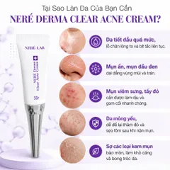Bộ đôi NERÉ Serum, Kem mụn, Làm sạch sâu, Hỗ trợ giảm mụn, Kiểm soát dầu, Dành cho da dầu mụn