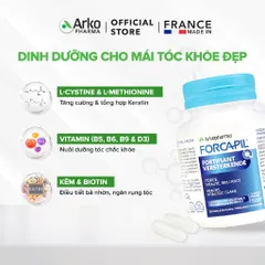 ✅[CHÍNH HÃNG] (MÃ: SP5NA0) ARKOPHARMA FORCAPIL FORTIFIANT - Hỗ trợ tóc chắc khỏe (phụ nữ có thai dùng được)