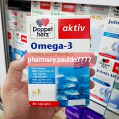 ✅[CHÍNH HÃNG] (MÃ: DP33N) Viên uống DOPPEL Omega-3 + Folic acid + B6 + B12 duy trì mạch máu, mắt, não, tim khỏe mạnh