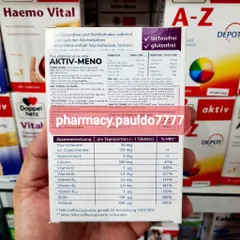 ✅[CHÍNH HÃNG] (MÃ: DP41M) Viên uống cân bằng nội tiết tố nữ DOPPEL Aktiv-Meno (Hộp 30 viên)