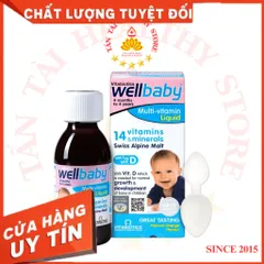 ✅[CHÍNH HÃNG] (MÃ: SP415) Wellbaby H/150ml VITABIOTICS Siro vitamin tổng hợp trẻ 4 tháng - 4 Tuổi