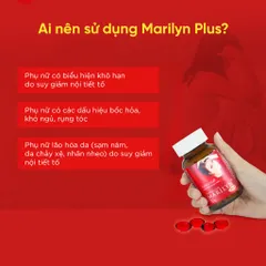 Viên uống Marilyn Plus bổ sung nội tiết tố nữ giảm khô hạn do suy giảm nội tiết tố