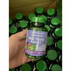 Bổ gan, viên uống thải độc gan Milk Thistle Extract Puritan's Pride 1000mg 180 viên
