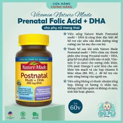 [DATE 2028] Nature Made POSTNATAL SAU SINH Multi DHA 60 viên 806684