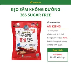 Kẹo Hồng Sâm 365 Không Đường 500g Hàn Quốc Chính Hãng – Kẹo Sâm Cho Người Ăn Kiêng, Người Lớn Tuổi, Dân Văn Phòng