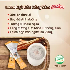 Latte Hồng Sâm và Ngũ Cốc Hàn Quốc - 50 Gói Vị Thanh Dễ Dùng  – Thức Uống Bồi Bổ, Bổ Sung Dinh Dưỡng Cho Người Yếu Mệt