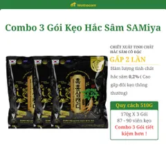 Kẹo Sâm Hàn Quốc Chính Hãng SAMiya [Hồng Sâm 200G] & [Hắc Sâm 170G]  - Tỉnh Táo Và Thơm Miệng Vị Ngọt Thanh