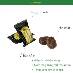 Kẹo Sâm Hàn Quốc Chính Hãng SAMiya [Hồng Sâm 200G] & [Hắc Sâm 170G]  - Tỉnh Táo Và Thơm Miệng Vị Ngọt Thanh
