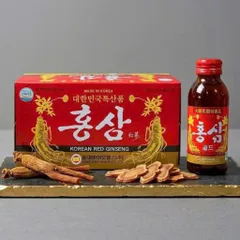 Nước Chai Hồng Sâm Hàn Quốc Korean Red Ginseng (100ml/Chai) - Chiết Xuất Từ Hồng Sâm Linh Chi
