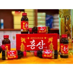 Nước Chai Hồng Sâm Hàn Quốc Korean Red Ginseng (100ml/Chai) - Chiết Xuất Từ Hồng Sâm Linh Chi