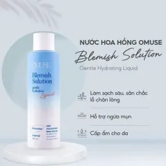 💧 Toner Omuse Blemish Solution giảm mụn kiểm soát dầu 180ml chính hãng
