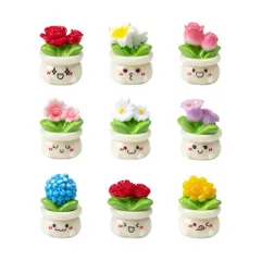 Bộ Mô hình chậu cây nhựa biểu cảm dễ thương - Trang trí tiểu cảnh,bàn học…