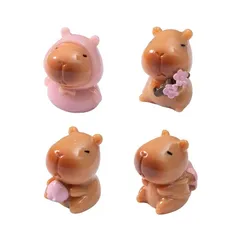 Combo 5 chuột lang nước capypada mini bằng nhựa trang trí tiểu cảnh,terarrium,deco phòng,taplo ô tô…