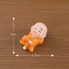 Combo Mô hình chú tiểu dễ thương bằng nhựa cao khoảng 3,5cm trang trí tiểu cảnh,bể cá,taplo ô tô…deco an nhiên,may mắn