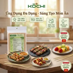 Tăm Xiên Tre KOCHI Que Xiên Nướng BBQ Thịt Rau Củ Tự Nhiên An Toàn 15cm 20cm