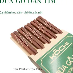 Bộ Đũa Gỗ Ăn Cơm - Đũa Đàn Tím Chính Hãng Kochi | Sản phẩm Cao Cấp Gỗ Tự Nhiên Không Hóa Chất Độc Hại – Có Kiểm Nghiệm