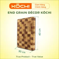 Thớt Gỗ Caro End Grain KOCHI - Thớt Ghép Caro Cao Cấp