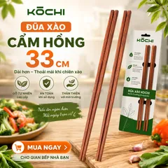 Đũa bếp (Đũa Cả) Đũa Xào Xà Cừ Kochi  – gỗ tự nhiên an toàn, sấy khô, không hóa chất, không độc hại