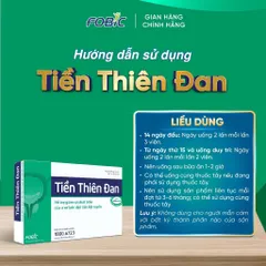 Viên uống Tiền Thiên Đan Fobic (Hộp 20 viên) Giúp giảm nhanh các rối loạn tiểu tiện thường gặp như đi tiểu đêm nhiều lần