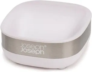 Hộp đựng xà phòng Joseph Joseph 70533 Slim Steel Soap Dish – White (màu xám/trắng)