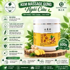 Kem Massage Gừng Ngải Cứu Masa Cho Vai Gáy Và Đầu Đả Thông Kinh Lạc Liu Thông Khít Huyết Hũ 600gKem Massage Gừng Ngải Cứ