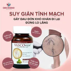 Viên Uống Suy Giãn Tĩnh Mạch Vascovein – Giảm Sưng Tê Nhức Chân, Hỗ Trợ Bảo Vệ Thành Mạch Lọ 30 Viên