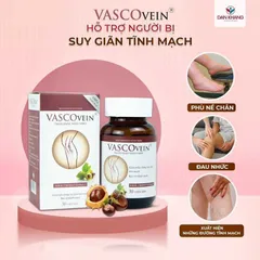 Viên Uống Suy Giãn Tĩnh Mạch Vascovein – Giảm Sưng Tê Nhức Chân, Hỗ Trợ Bảo Vệ Thành Mạch Lọ 30 Viên