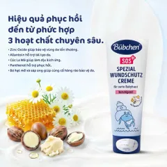 (Đức) Kem Hăm Bubchen Spezial Wundschutz Creme Chính Hãng Cho Bé Hỗ Trợ Bảo Vệ, Làm Dịu Và Phục Hồi Da Hăm Đỏ Rát