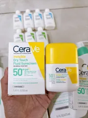 Sữa Chống Nắng Cerave Invisible Dry Touch Fluid Sunscreen SPF50+ PA++++ Giảm Dầu Mỏng Nhẹ Khô Thoáng 50ml