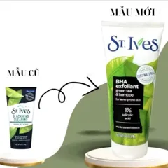 [ MẪU MỚI SẢN XUẤT 2025 ]  Sữa Rửa Mặt St.Ives trà xanh Tẩy Tế Bào Chết green tea 170g