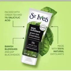 [ MẪU MỚI SẢN XUẤT 2025 ]  Sữa Rửa Mặt St.Ives trà xanh Tẩy Tế Bào Chết green tea 170g