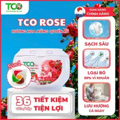 Viên Giặt Xả TCO 5 In 1 Công Nghệ Nhật Bản Hộp 36 Viên - Hương Rose, Blue Sky, Dreaming Lotus