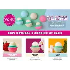 [ XẢ KHO MẪU SẢN XUẤT 2023 TÁCH SÉT COSTCO USA ] Son trứng dưỡng môi Eos natural shea smooth lip balm