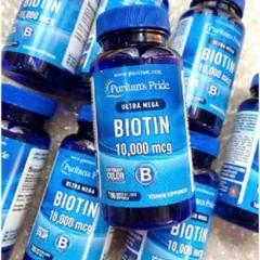 Viên uống Puritan's Pride Ultra Mega Biotin 10000 mcg |100 viên| Thúc đẩy trao đổi chất & Hỗ trợ phục hồi nhanh các vấn đề về tóc/da/móng [S/P Chuẩn Mỹ]