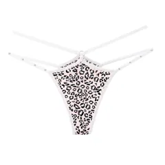 Quần Lót Lọt Khe Sexy Dây Cạp Chéo Đính Đá Lấp Lánh - T363 Trắng