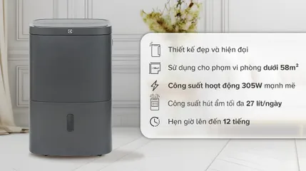 Máy hút ẩm kết hợp lọc không khí ELECTROLUX EDH14TRBD2 807354