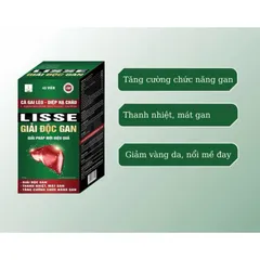 Lisse giải độc gan, hỗ trợ tăng cường chức năng gan, hỗ trợ giải độc gan , hộp 45 viên