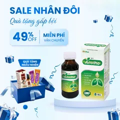 Không Vỏ Siro ho thảoo dược ANVIHO Dùng Được Cho Mẹ Bầu Và Trẻ Sơ Sinh, Chai 100ML