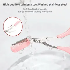 Bộ Dụng Cụ Cắt Tỉa Lông Mày Chuyên Nghiệp Với Kéo Và Lưỡi Dao Cạo 807654