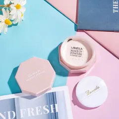 Phấn Phủ Lameila Dạng Bột Kiềm Dầu Phấn Make Up Powder Hình Lục Giác Vỏ Hồng 808185