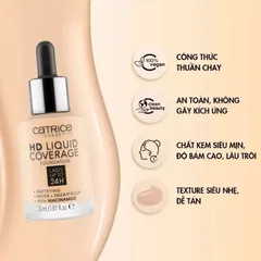 (CHÍNH HÃNG) Kem Nền Catrice FM1-2306-33 HD Liquid Coverage Kiềm Dầu 30ml 808213