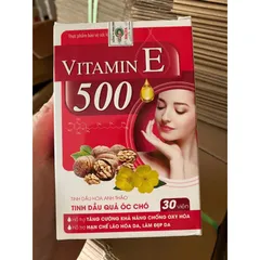 Vitamin E 500, E đỏ tinh dầu quả óc chó, chống oxy hóa, chốngg lãoo hóaa da, bổ sung vitamin e, sáng da, đẹp da