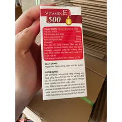 Vitamin E 500, E đỏ tinh dầu quả óc chó, chống oxy hóa, chốngg lãoo hóaa da, bổ sung vitamin e, sáng da, đẹp da
