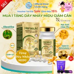 Viên Uống Giảm Béo Thông Minh Herasuki Nhật Bản - Giảm Cân, Hỗ Trợ Kiểm Soát Sự Thèm Ăn, Giảm Mỡ Nhanh Chóng