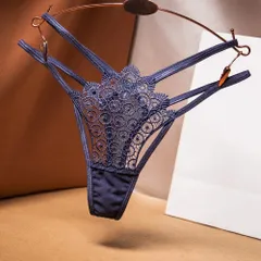 Quần Lọt Khe Cạp Cao Phối Họa Tiết Sexy Ren Mỏng Sang Trọng - T348 Xám Xanh